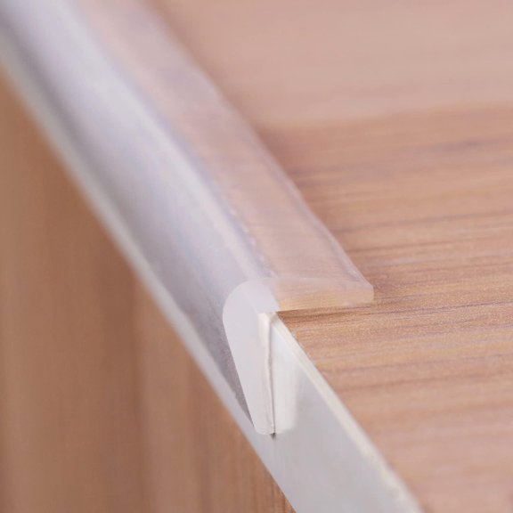 Edge Protector Silicone, Clear Corners Guards, Pre-Tape Adhesive Soft for Safety, Table Cabinets Furniture Bumper