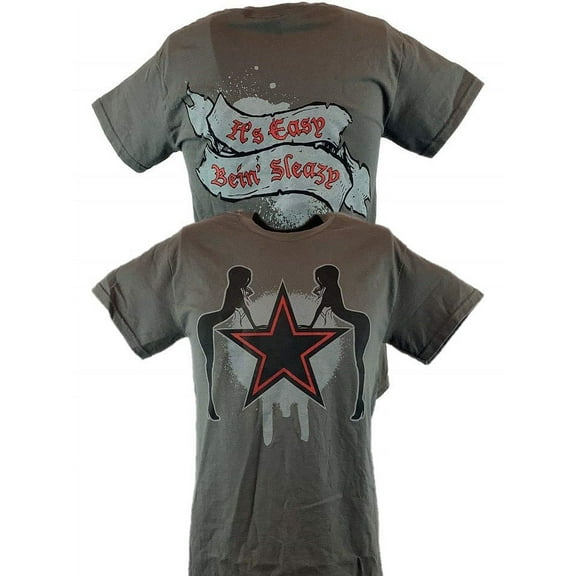 Edge Rated R Superstar Easy Being Sleazy Grey Mens T-shirt L