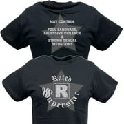 Edge Rated R Superstar Logo Mens Black T-shirt L