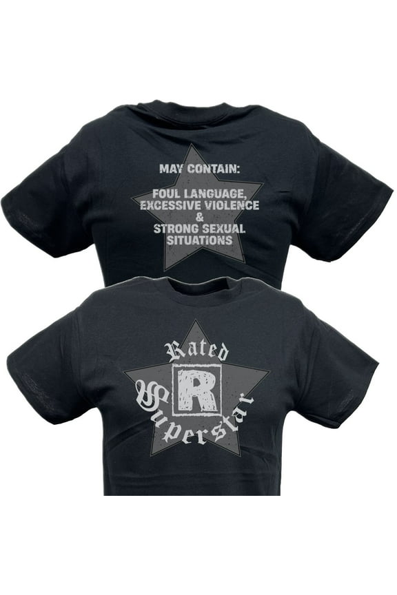 Edge Rated R Superstar Logo Mens Black T-shirt L
