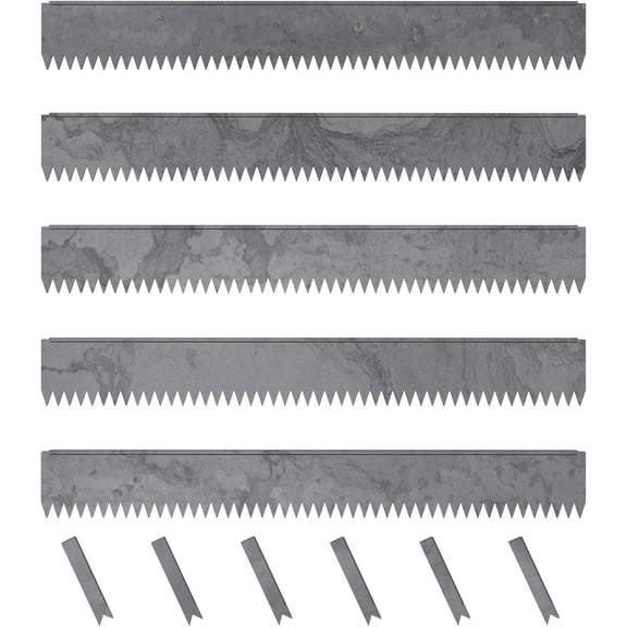 Edge Right - Hammer-in Landscape Edging - 48-inch Strips - 6-inch Depth 1/4-inch Rounded top COR-Ten Steel (5 Pack)