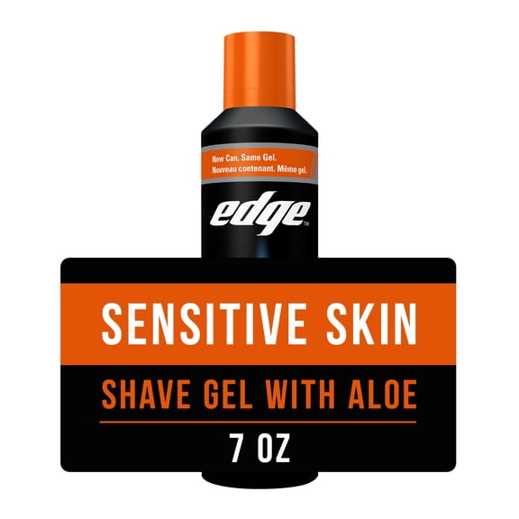 Edge Sensitive Skin Men's Shave Gel with Aloe, Unscented, 7 oz