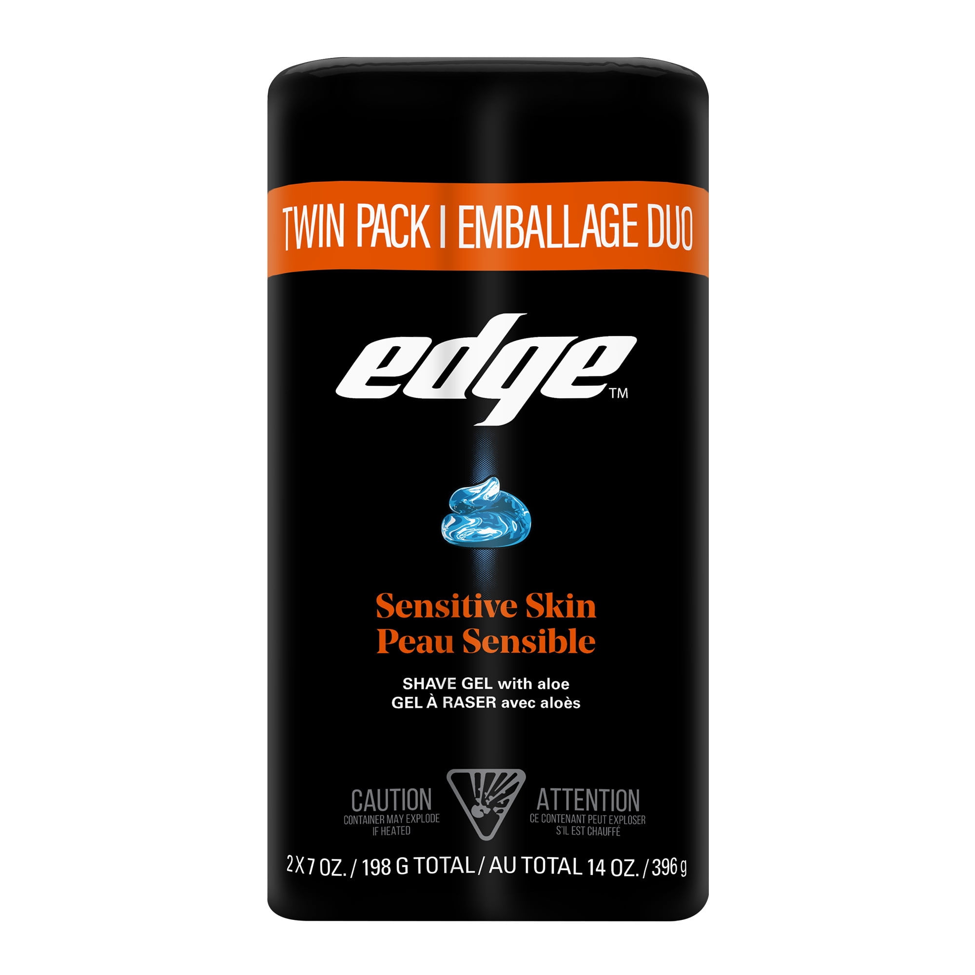 Edge of Allegiance［カセット］ EDGE Sensitive Skin Shave Gel for Men, Aloe, Unscented, 14 oz