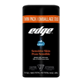 Edge Sensitive Skin Shave Gel for Men, Twin Pack, 14 oz