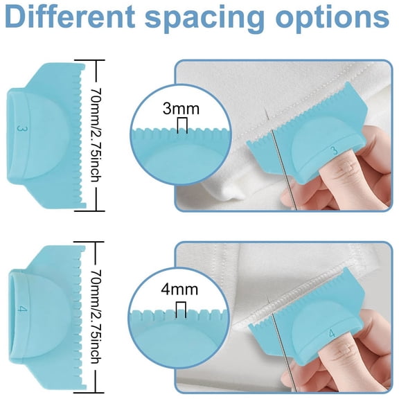 Edge Sewing Lockranding Tool, 3mm 4mm Leather Craft Stitching Guide