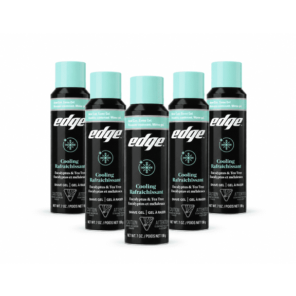 Edge Shave Gel, Cooling Eucalyptus & Tea Tree, 7 oz 5 Pack