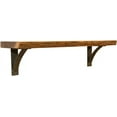 thumbnail image 1 of Edge Shelf -  Walnut Wood - Shelves for Bedroom -  Wall Shelves - Vintage Home - for Wall - Wooden Shelf - 48", 1 of 6