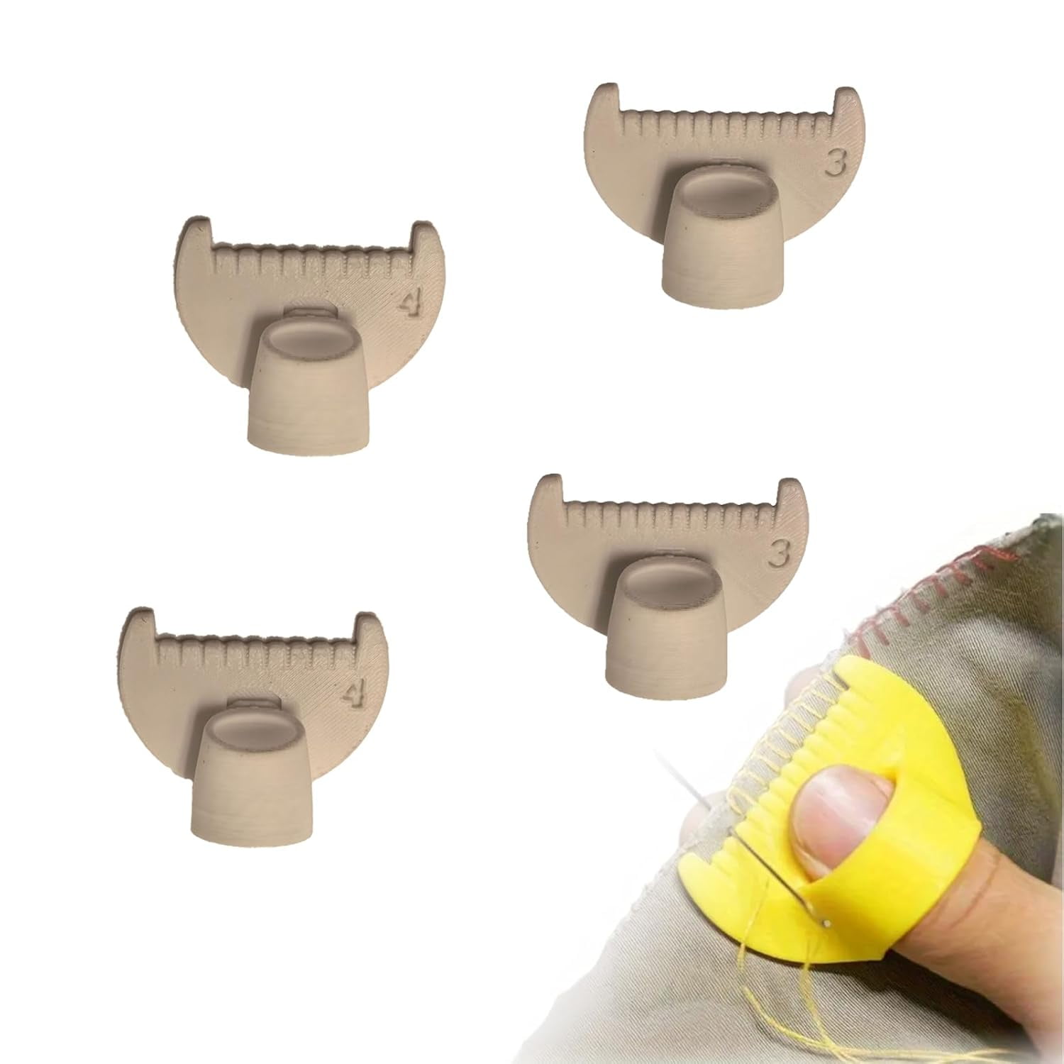 Edge Sewing Lockranding Tool, Edge Stitch Lock & Sewing Gauge, 3/4mm DIY Stitching Tool Quilting With Thumb Guide And Stitching For Beginners In Sewing (A