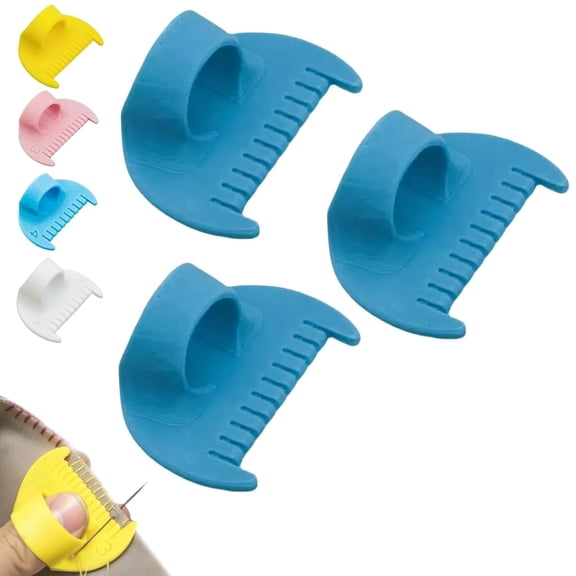 Edge Stitch Lock & Sewing Gauge, 3/4mm Sewing Needle Gauge Measuring Tool, Multifuncional DIY Stitching Guide Kit Aids, Professional Sewing Tool, Quilting Stitching Aids for Beginners (Blue(3mm))