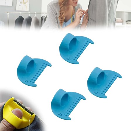 Edge Stitch Lock and Sewing Gauge – Professional Seam Guide for Sewing Machine, 3/4mm Needle Gauge Quilting Ruler, Durable DIY Stitching Tool for Perfect Straight Stitches (Blue, 4mm)