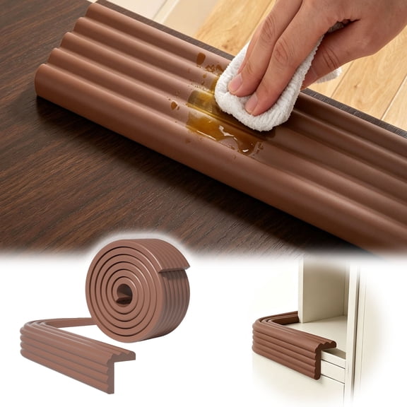 Edge Strips Stickers Guard Tape For Corners Scratch Self Trim Molding Seal, 15x10cm, Coffee 1PCS