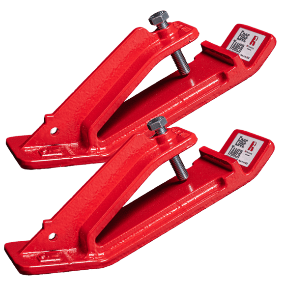 Edge Tamer 2 PC 3" Wide. The Original, Patented, Made in USA Bucket Protector for Clearing Snow, Mulch, Leaves. Protects Driveways and Turf. For Buckets 54" and Smaller