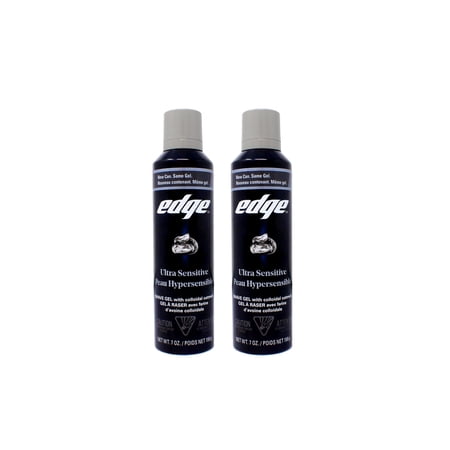 Edge Ultra Sensitive Shave Gel for Men, 7oz (Pack of 2)