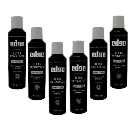 Edge Ultra Sensitive Shave Gel for Men, 7oz (Pack of 6)