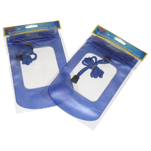 Edge World Waterproof and Dustproof Portable Device/ Phone Pouch with Safety Release Lanyard (Pack of 2)