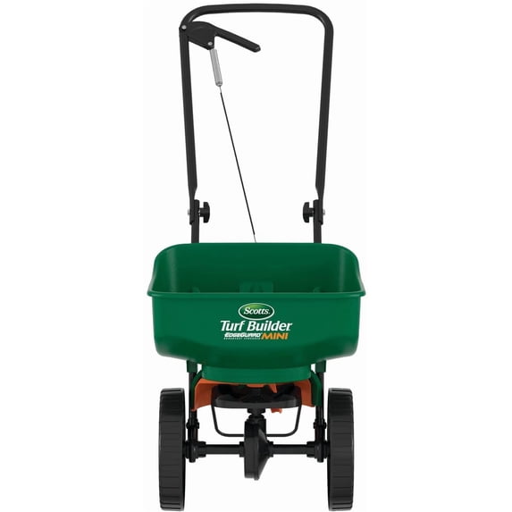 EdgeGuard Mini Broadcast Push Spreader by Scotts | For Lawn Seed, Fertilizer, Salt, Ice Melt | 5,000 sq. ft. Coverage