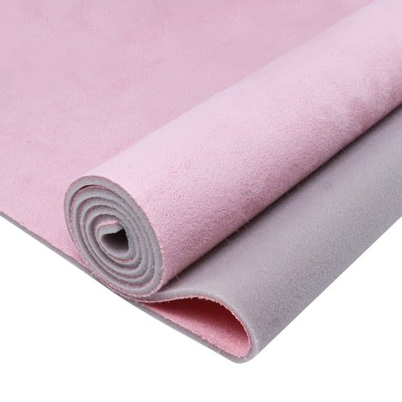 EdgeSeal Automotive Headliner Suede Fabric Foam Backing Replacement Upholstery, Pink, 60" x 48"