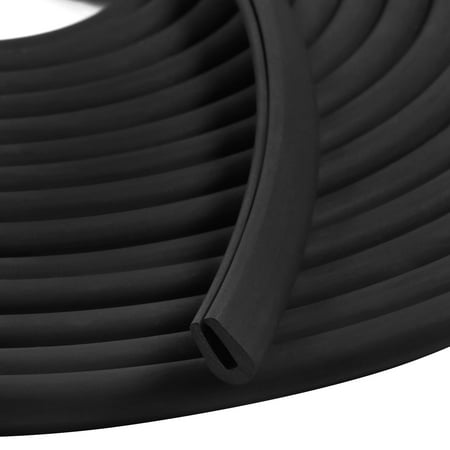 EdgeSeal Rubber Edge Trim U Channel Weatherstrip Sealing Strip, Car Door Edge Protector, Black 35 Ft