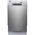 thumbnail image 1 of EdgeStar BIDW1802SS 18 Inch Wide 8 Place Setting Built-In Dishwasher, 1 of 8