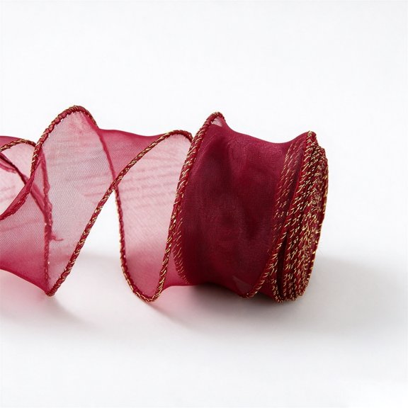 -Edged Fish Tail Yarn Ribbon Bow for DIY Jewelry and Clothing Accessories, Semi-Finished Organza Craft Ribbon