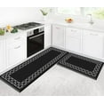 thumbnail image 1 of Edged Kitchen Rug, Decorative Kitchen Carpet, Machine Washable Soft Non Slip Kitchen Rug, Black Kitchen Mat, Stain Resistant Kitchen Rug 60x18in/5x1.5ft, 1 of 4