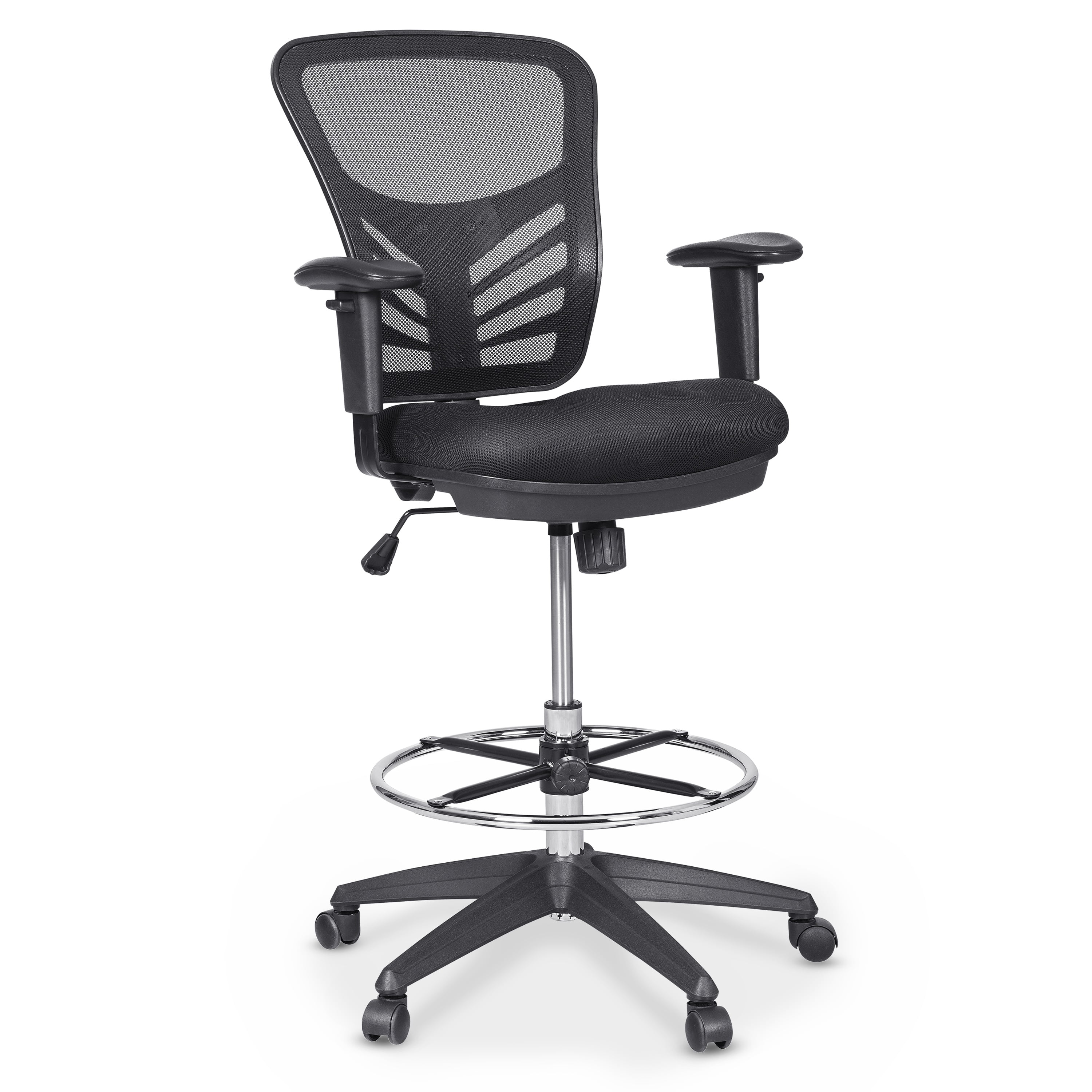 Edgemod Brighton Drafting Chair in Black