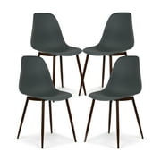 Edgemod Landon Sculpted Dining Chair in Smoke Gray (Set of 4)