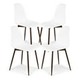 thumbnail image 1 of Poly & Bark Vortex Side Chair Walnut Legs in White (Set of 2), 1 of 10