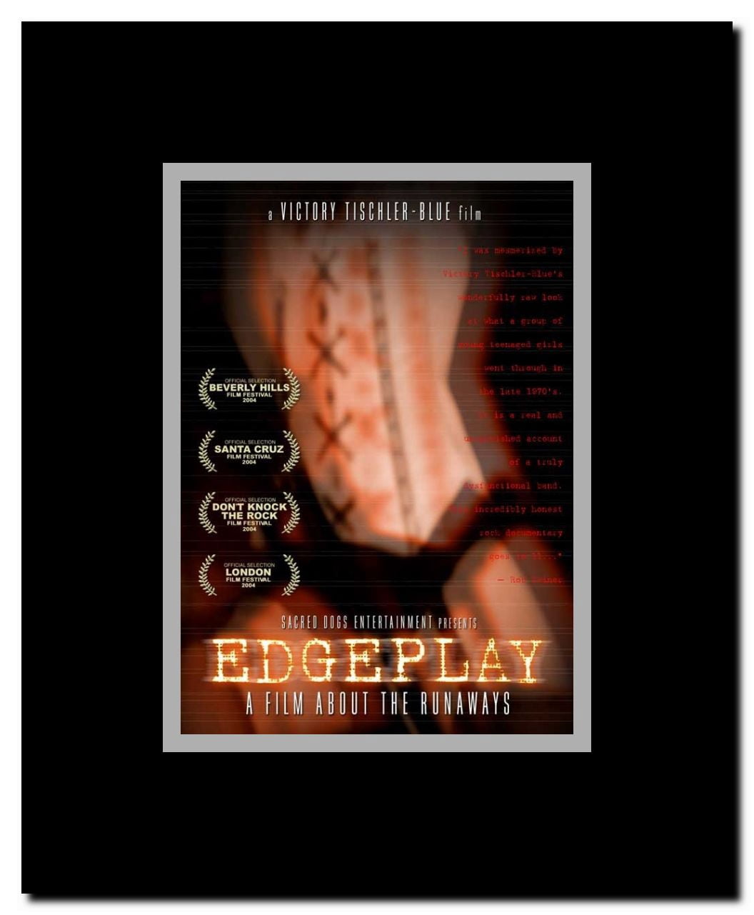 Edgeplay: A Film About The Runaways Framed Movie Poster