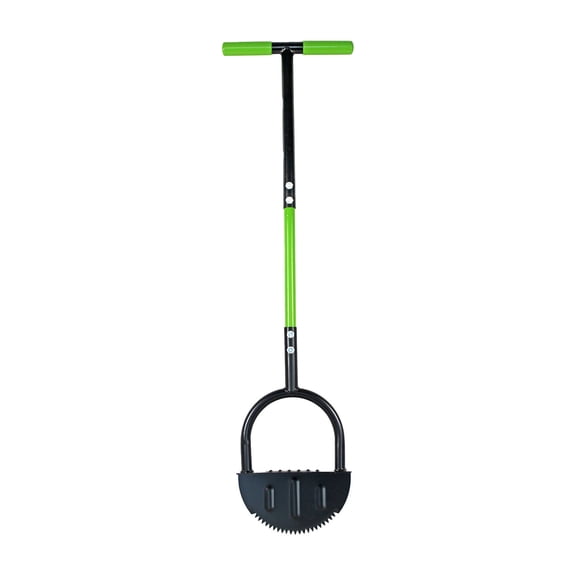 Edger Lawn Tool 39in Border Edger with Tempered Spring Steel Blade Long Rubber Handle Wide Footplate Rustproof Manganese Steel Half Moon Edger for Garden Maintenance