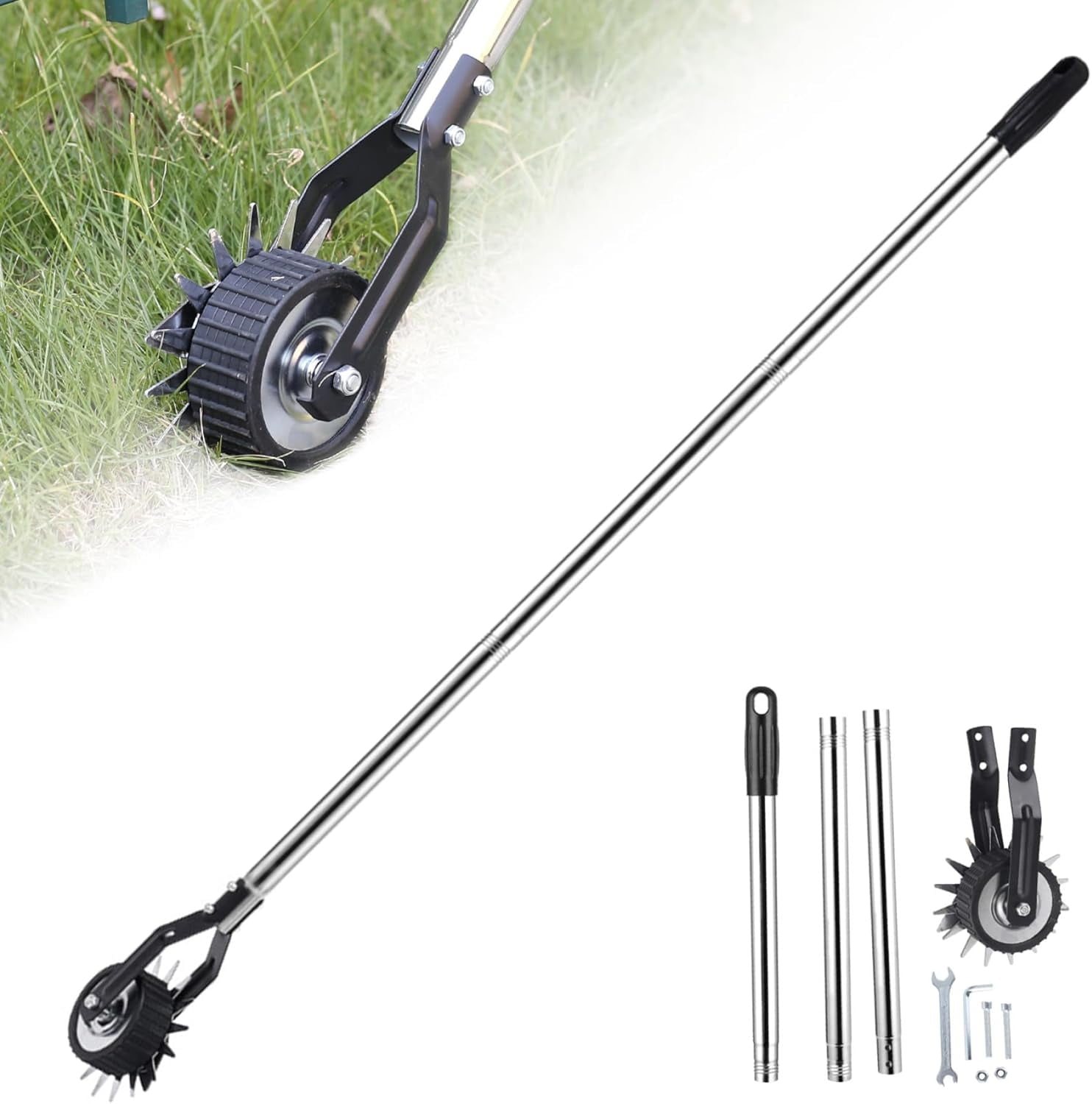 Edger Lawn Tool, Manual Lawn Edger with Sections Stainless Steel Handle ...