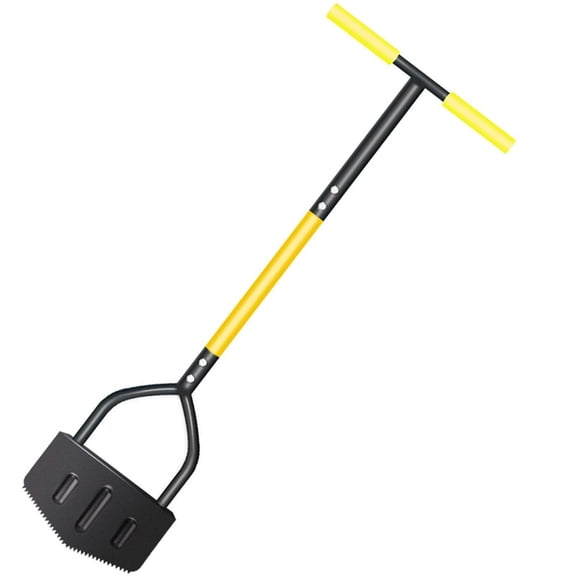 Edger Tool Border Edger, Saw Tooth Blade Lawn Edging Tool, Long Rubber Handle Garden Edger, V-Shaped Sidewalk Grass Edger, Stainless Steel Lawn Edge Cutter, Ergonomic Garden Edging Tool-1