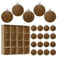 thumbnail image 1 of 16 Pcs Coffee Christmas Velvet Balls,2.4 Inch Flocked Christmas Ornaments for Christmas Tree Foam Balls,Xmas Decorative Hanging Ornaments,Flocked Velvet Christmas Tree Home Decor, 1 of 5