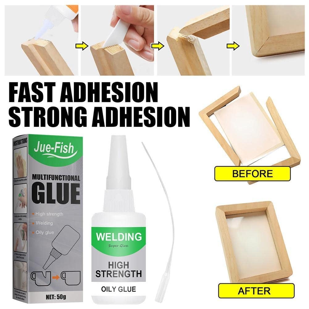 Edgergery 2Pcs Multipurpose Clear Ceramic Glue Instant Super Adhesive