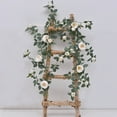 thumbnail image 1 of Bendable Posh White Flower Garlands,Wedding Hanging Ornament,Artificial Silk Wild Roses Vine Leaves Hanging Flowers for Wall Decoration Basket Trellis Wedding Home, 1 of 5