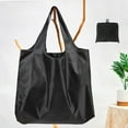 thumbnail image 1 of Black Shopping Handle Bag for Women Men,Large Reusable Oxfords Bags Shopping Washable Collapsible Grocery Bags Heavy Duty Lightweight Folding Gift Tote Bags Strong Polyester Color, 1 of 5