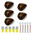 thumbnail image 1 of Edgergery Cab Roof Top Light,Smoked Amber Cab Light Cab Marker Light 5pcs Front Rear Top Clearance Roof Running Light with Wiring Pack for Trucks,Vans, Pickups,Semis and RVs, 1 of 1