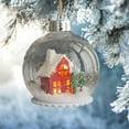 thumbnail image 1 of Edgergery Clear Christmas Tree Balls Ornaments,Christmas Tree Decoration Balls,Creative Santa Decorations Plastic Transparent Hanging Ball,Warm Light Decor Ball,3.15 inch Glowing Xmas Ball, 1 of 5