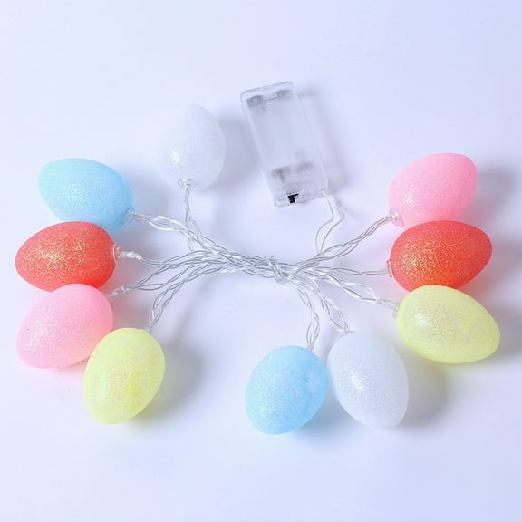 Easter Egg Wire String Lights Party Home Decoration Lights (5.4ft 10 Lights, Battery Powered)