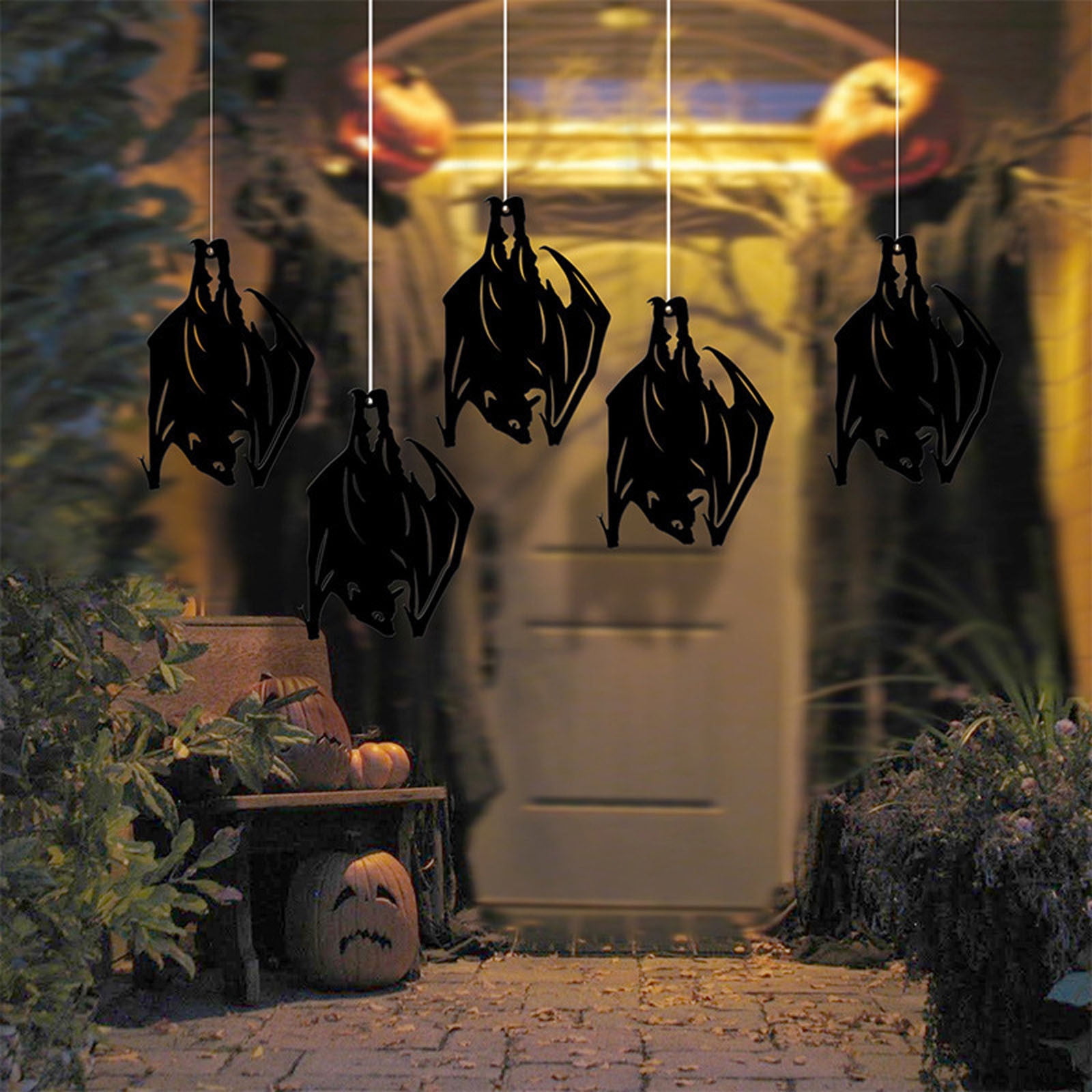 Hanging Bat 35cm Upside Down Halloween Prop main image 1