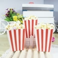 thumbnail image 1 of Edgergery Novelty Place,12 Pcs Classic Popcorn Boxes,Popcorn Boxes,Red & White Striped Cardboard Paper Popcorn Container for Family Movie Night Party,4.7 inch Tall x 2.9 Inch Square, 1 of 5