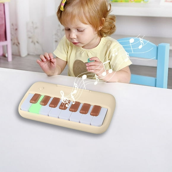 Edgergery Piano Toy for Kids,Children's Handheld Color Light Mini 15 Key Electronic Piano,Parent-child Interactive Toy Children's Musical Instrument Boys And Girls Holiday Birthday