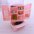 thumbnail image 1 of Edgergery Play House Refrigerator Mini Fridge Toy,with Mini Food Set Dollhouse Kitchen Furniture Food Toys Dollhouse Miniatures Kitchen Decorations Bottles Fruit Dessert for Children, 1 of 6