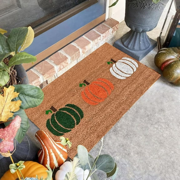 Pumpkin Welcome Mat,Halloween Pumpkin Doormat Hello Pumpkin Door Rug,Outdoor Entrance Funny Cute Fall Halloween Thanksgiving Indoor Outdoor Entrance Mats,Falll Supplies