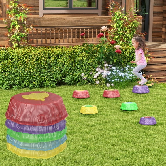 Stepping Stones Set for Kids,Non-Slip Balance River Stones Jumping Stones,Indoor Outdoor Toys,Preschool Obstacle Course Sensory Fitness Equipment Gross Motor Toys for Toddlers 3 - 6