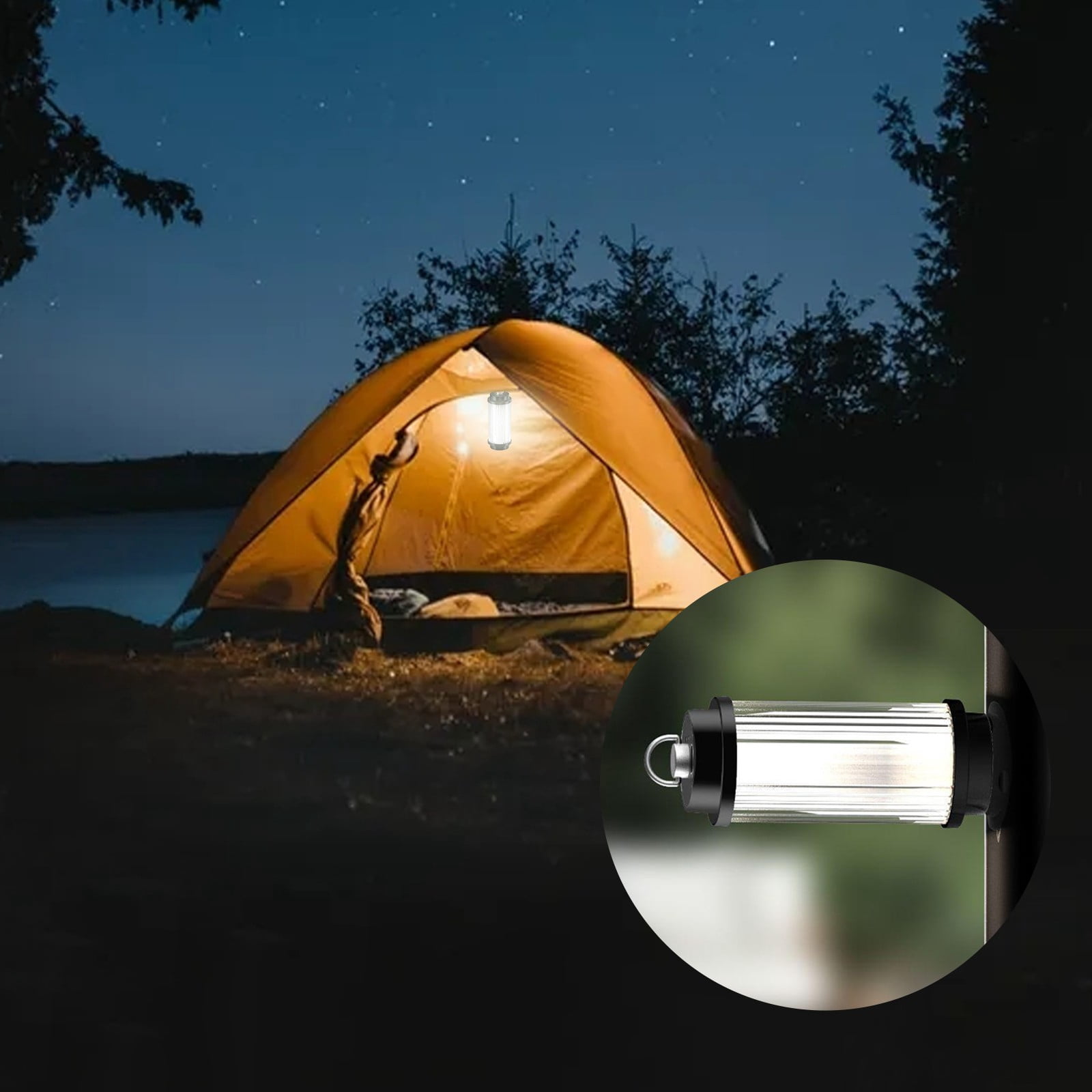 Edgergery Survival Camping Lantern,Rechargeable Camping Light,Handheld Waterproof Lantern,Small & Light,Outdoor Emergency Light for Blackout,Hurricane,Hiking,Climbing,Traveling