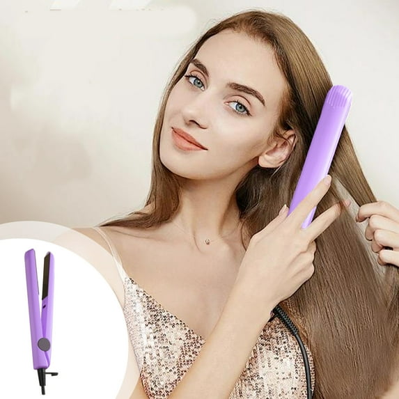 Edgergery USB Hair Curler for Men Women,USBSmall Travel Straightener and Curling Iron,Black Ceramic Coated Fast Heating, for Short Hair Bangs,Wigs, Extensions