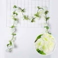 thumbnail image 1 of White Simulation Cherry Blossom Vine,90.55x1.69inch Artificial Cherry Blossom Flower Garland Silk Fake Hanging Flower Vines for Home Wedding Decoration, 1 of 5