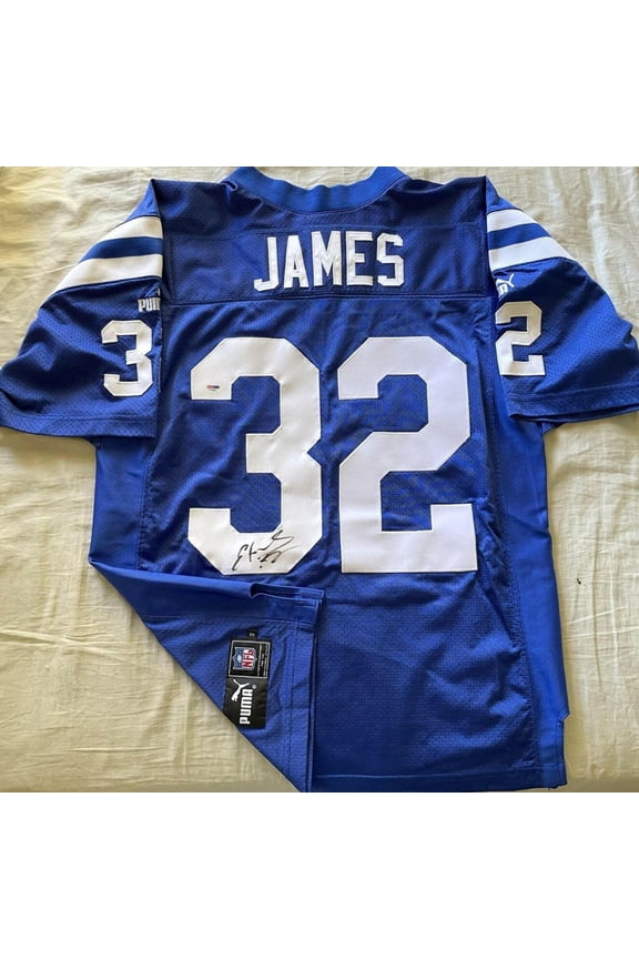 Edgerrin James Autographed Indianapolis Colts Puma Game Model Jersey PSA/DNA