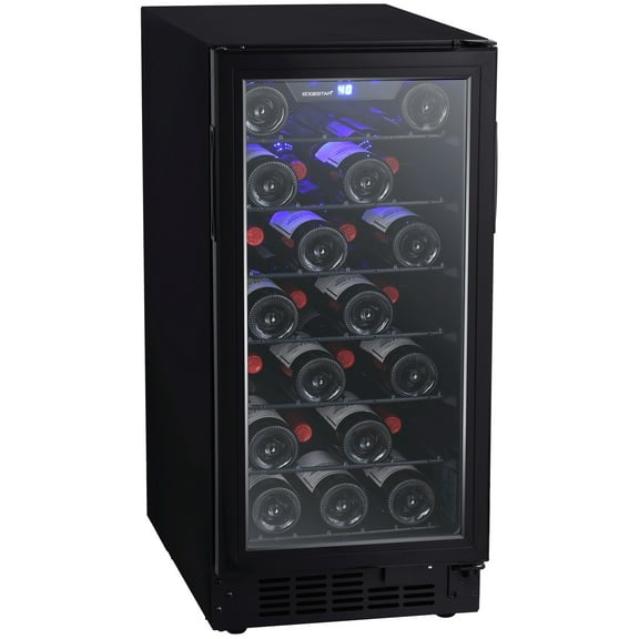 Edgestar Bwr301bl 15" Wide 25 Bottle Built-In Single Zone Wine Cooler - Black